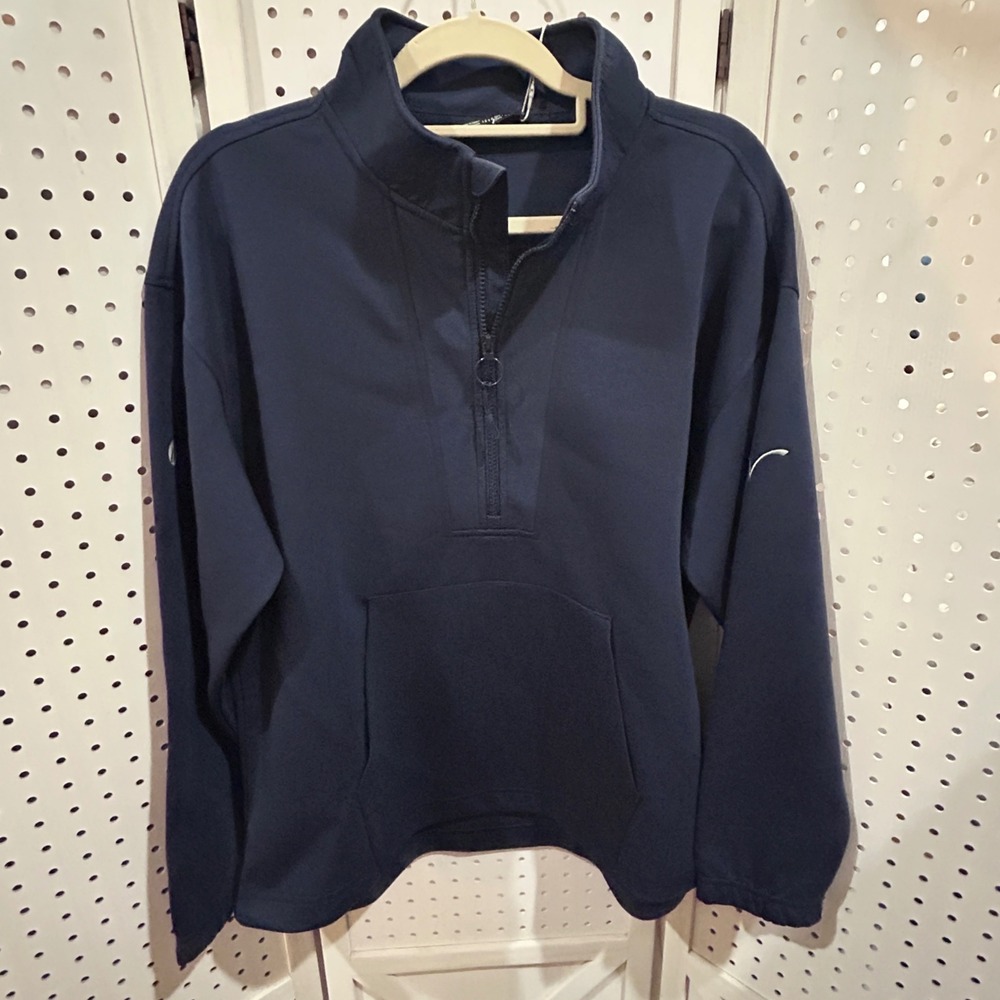 LEVELWEAR Ladies 1/4 Zip Pullover Navy Blue Performance‎ Golf Top Size L